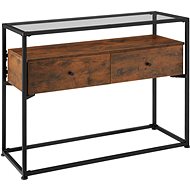 TecTake Reading console table 101,5 × 41,5 × 80,5 cm - Industrial dark wood - Console Table