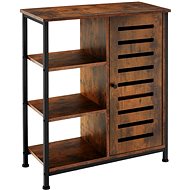 TecTake Dresser 71 × 32 × 82 cm - Industrial dark wood, door hinge on the right - Chest of Drawers