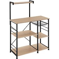 TecTake Kitchen shelf Crawley 90 × 40 × 131,5 cm - Industrial light wood, Sonoma oak - Shelf
