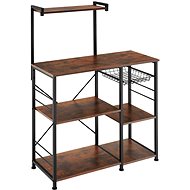 TecTake Kitchen shelf Crawley 90 × 40 × 131,5 cm - Industrial dark wood - Shelf