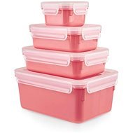 Tefal, 4 db, Master Seal Color N1030910, rózsaszín - Ételtároló doboz szett