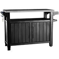 KETER Garden grill table UNITY XL, with storage compartment, volume 207 l, graphite - Garden Table