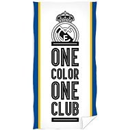 FotbalFans Osuška Real Madrid FC, 100% bavlna, bílá, oficiální produkt, 70 × 140 cm - Osuška