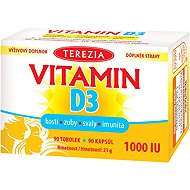 TEREZIA Vitamin D3 1000 IU 90 capsules - Vitamin D3