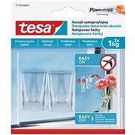 tesa Self-adhesive transparent decorative hook for glass 1kg - Adhesive Hook