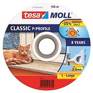 tesamoll® Rubber Seal, White, for Windows and Doors, P-profile, Drum of 100m - Window Seals