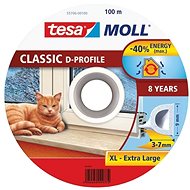tesamoll® Rubber Seal, White, for Windows and Doors, D-profile, Drum of 100m - Window Seals