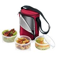 Tescoma FRESHBOX Food Carrier, with 3x 1.5-litre containers, Bordeaux 892211.00 - Snack Box
