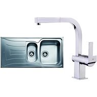 TEKA UNIVERSO 11B 1D Stainless-steel + TEKA CUADRO PULLOUT Chrome - Kitchen Sink and Tap Set