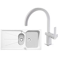 TEKA CARA 60 B TG White + TEKA CUADRO White - Kitchen Sink and Tap Set