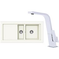 TEKA AURA 60 B TG White + TEKA VA 4600.0PW White - Kitchen Sink and Tap Set