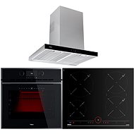 TEKA SteakMaster + TEKA iKnob IT 6450 + TEKA DLH 686 T Black - Oven, Cooktop & Kitchen Hood Set