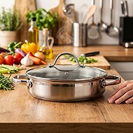 TESCOMA 780564.00 SteelCRAFT Deep frying pan with lid 24 cm 2 handles - Pan