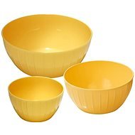 TESCOMA DELÍCIA Plastic Bowls, Set of 3, Yellow - Bowl Set