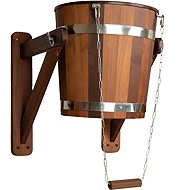 TESLI Sauna Drench Bucket 20L, Thermo-Linden with Plastic Insert - Sauna Bucket