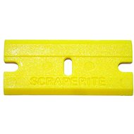 Plastic blade-scraper yellow acrylic, 100 pcs, TT - Spare Blades