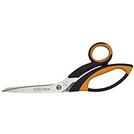 For technical fabrics - rubber handle (black/yellow); Kretzer Solingen; micro-slotted - Dressmaker’s Scissors