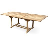 TEXIM Stůl zahradní, hranatý, rozkládací FAISAL, teak 180/240cm - Zahradní stůl