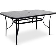 NOELA Garden table KLAUDIE square, black top 150 cm - Garden Table
