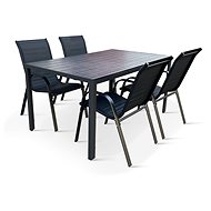NOELA Garden furniture set metal VIKING L 1 table + 4 chairs - Garden Furniture