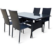 NOELA Rattan garden furniture set HAITI 1 table + 4 chairs - Garden Furniture