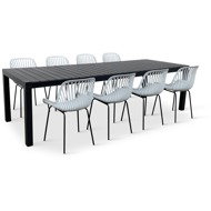 NOELA Garden furniture set GRANDE PASTO XXL/GABY grey 1 table + 8 chairs - Garden Furniture