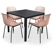 NOELA Garden furniture set VIKING M/GABY old pink 1 table + 4 chairs - Garden Furniture