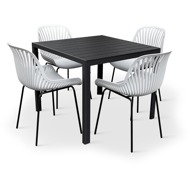 NOELA Garden furniture set VIKING M/GABY grey 1 table + 4 chairs - Garden Furniture