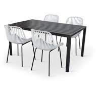 NOELA Garden furniture set VIKING L/GABY grey 1 table + 4 chairs - Garden Furniture