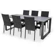NOELA Rattan garden furniture set STRONG/PARIS 1 table + 6 chairs - Garden Furniture