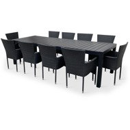 NOELA Rattan garden furniture set GRANDE PASTO XXL/BALI 1 table + 10 chairs - Garden Furniture