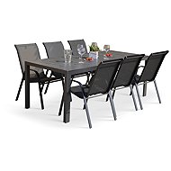 NOELA Viking XL 6 + 1 Ramada Garden Furniture Set - Garden Furniture