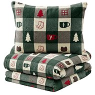 Textilomanie Mikroplyšové microplush bedding Christmas socks green 140×220cm - Bed Linen