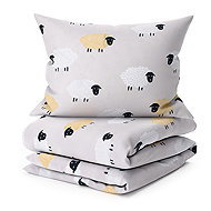 TEXTILOMANIA Sheep Dream microfiber bed linen, grey - Bed Linen