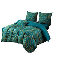 TEXTILOMANIA Microfiber bed linen Fanfare, petrol - Bed Linen