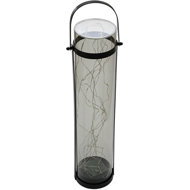 TEXTILOMANIA Solar lamp LANTERN GREY 46 cm, grey - Garden Lighting
