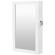TEXTILOMANIE Wall jewellery box with mirror Jewelia wall, white - Jewellery Box