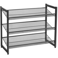 TEXTILOMANIA Berto Shoe rack, metal, black - Shoe Rack