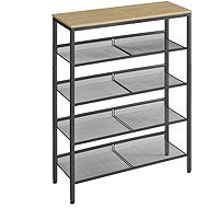 TEXTILOMANIA Taylor Sonoma Shoe rack, metal, 4 shelves, 93 × 75 cm - Shoe Rack