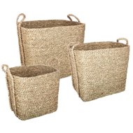 TEXTILOMANIA Set of 3 square baskets Paniers - Storage Box