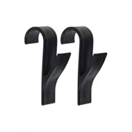 TEXTILOMANIE Seza Set of 2 hooks for bathroom radiator, black - Bathroom Hook