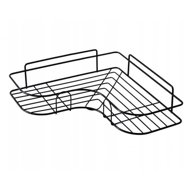 TEXTILOMANIE Neo Corner bathroom shelf without drilling, black - Bathroom Shelf