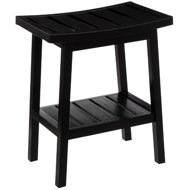 TEXTILOMANIA Green Harmony Bamboo stool black - Stool