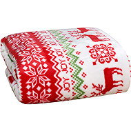 Textilomanie CHRISTMAS JOY white Christmas microplush blanket 200 × 220 cm - Blanket