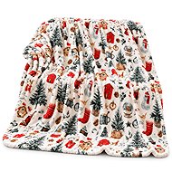 Textilomanie FESTIVE MAGIC microplush blanket, white, 200×220cm - Blanket