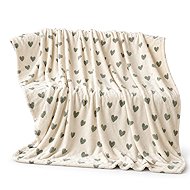 Textilomanie HEARTINO microplush blanket, cream, 150 × 200cm - Blanket