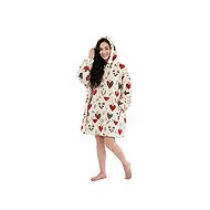 Textilomanie WINTER HEARTS hooded blanket with sleeves - Wearable Blanket