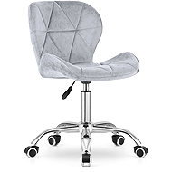 TEXTILOMANIA Avola Velvet, světle šedá - Office Chair