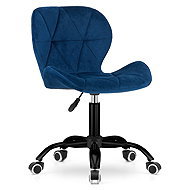 TEXTILOMANIA NOTO VELVET, tmavě modrá  - Office Chair