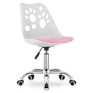 TEXTILOMANIA PRINT, bílo-růžová - Office Chair